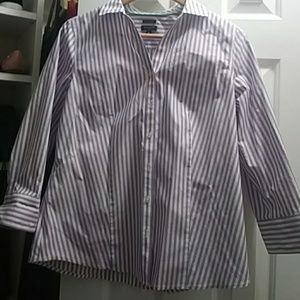 Purple stripped button down shirt